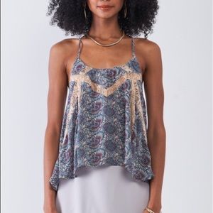 Paisley Babydoll Sleeveless Top